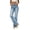 Sky Blue, variant on Women's Wide Leg Jeans High Waisted Stretchy Straight Leg Jeans Loose Trendy Denim Pants with Pocket Sky Blue XXS