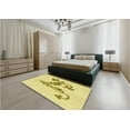thumbnail image 5 of Ahgly Company Machine Washable Indoor Rectangle Transitional Sun Yellow Area Rugs, 8' x 10', 5 of 7