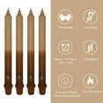 thumbnail image 3 of XINAOBAOLUO Dripless Candles 4PCS Gradient Color Candles Brown Tapered Candles Dinner Party Candles Wedding Party Decoration Ideas, 3 of 5