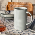 thumbnail image 3 of over&back Coupe Stoneware Pitcher - Elegant Water Pitcher for Home Decor and Beverages - Use as a Serving Pitcher or Decorative Vase - 42 Oz - Semi-Matte Fog Blue, 3 of 10