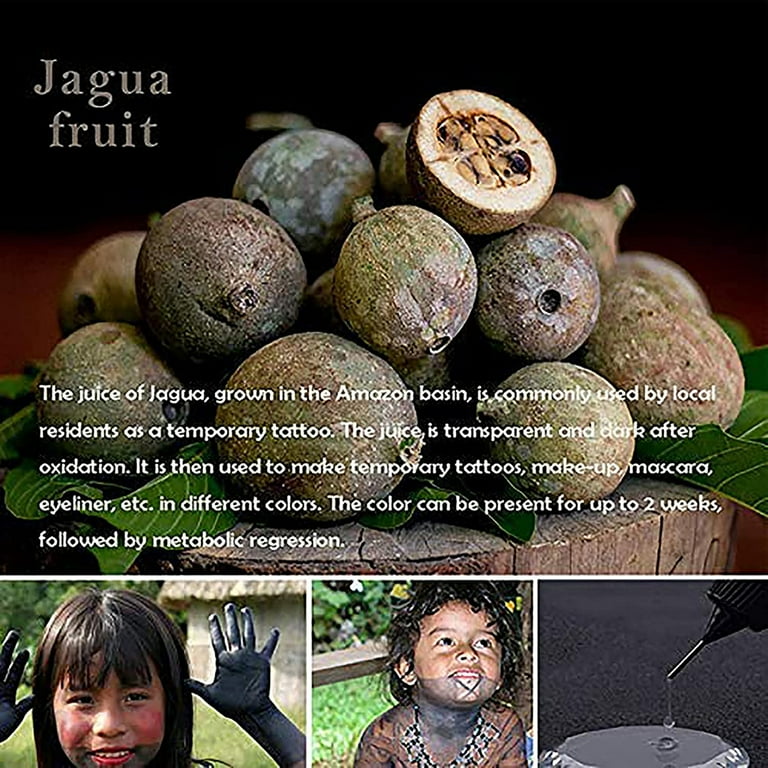 Jagua Gel Temporary Tattoo Kit for Women Men Kids Tattoo Supplies Freehand Full Kit 3 Colors Ins 5 Bottles Unisex