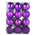 thumbnail image 7 of Bouanq Christmas Ball Ornaments Purple 24 Pcs Small Shatterproof Christmas Tree Decorations Xmas Tree Christmas Ornaments Balls with Hanging Loop for Wedding Holiday Party Wreath Home Decor, 7 of 7