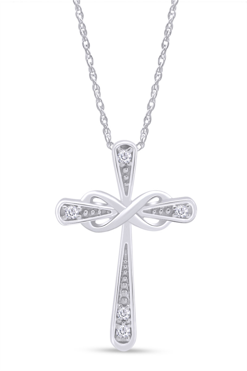 White Natural Diamond Accent Two Tone 