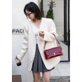 thumbnail image 6 of Genuine Cowhide Leather Women's Crocodile Embossed Shoulder Bag, Flap Crossbody Satchel Purse, 6 of 10