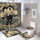 thumbnail image 1 of Juego de 4 cortinas de ducha de Bendy And The Ink Machine con alfombrillas antideslizantes, tapa de inodoro y alfombrilla de baño, cortina de ducha impermeable con decoración de dibujos animados para, 1 of 8