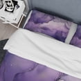 thumbnail image 5 of Designart "Ink Clouds of Purple and Gold Marble IX" Fractals Bedding Covert Set - Abstract Purple Modern Bed Set With 2 Shams, 5 of 7