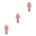 thumbnail image 4 of yingyy 1/2/3/5 Femmes Printemps Style Décontracté Ouvert devant Vêtements de Nuit Filles Simple Robe de Nuit à Manches Longues Vêtements de Pyjama Maison Marron P 3 Pcs, 4 of 6