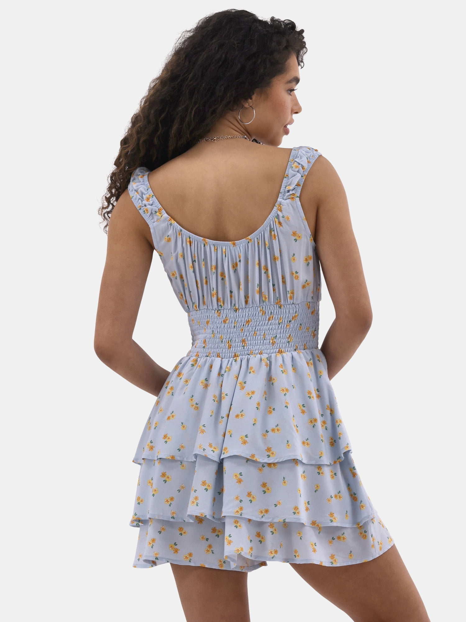 No Boundaries Puff Sleeve Romper, Womens