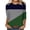 Green1, variant on Diufon Fall Womens Tunics Trendy Color Block Comfortable Blouses Round Neck 3/4 Sleeve Tops