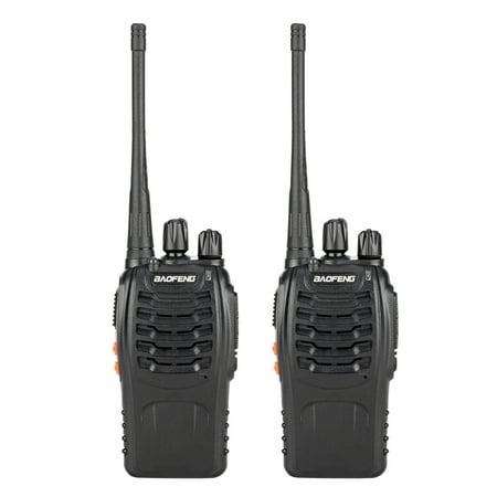 2pcs 5W 400-470MHz 16-CH Handheld Walkie Talkies Black