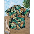 thumbnail image 3 of Sinleey Boys Hawaiian Shirts Kids Casual Vacation Aloha Print Button Down Short Sleeve Shirts Tops Type C 130, 3 of 7