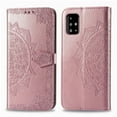 thumbnail image 2 of Dteck Case For Samsung Galaxy A71 4G (6.7 inch), Magnetic Retro Pattern Flower Leather Wallet Case Shockproof Card Holder Kickstand Protective Flip Cover ,Rosegold, 2 of 5