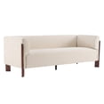 thumbnail image 3 of Christopher Knight Home 80" Modern Upholstered Sofa, 3 Seats Tuxedo Arms with Wood Leg, Linen, 3 of 9