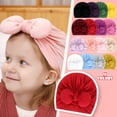thumbnail image 3 of Odeerbi Toddler Baby Girls Cotton Bow Headwrap Headband Knot Turban Hairband, 3 of 4