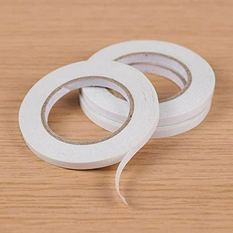  Double Sided Tape 12M Double Sided Tape White Super Strong  Double Sided Adhesive Tape Paper Strong Ultra Thin High Adhesive Cotton 8mm  10mm 12mm (Size : 12M, Color : 1cm) 