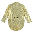 thumbnail image 5 of Haitryli Kids Boys Sequins Tuxedo Suit Jacket Swallowtail Tailcoat Blazer Gentleman Wedding Party Outfit Gold 12, 5 of 8