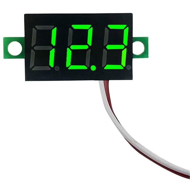 Pantalla de voltaje CC de 2 cables CC 2,5 V-40 V medidor de pantalla LED de 0,28 pulgadas (verde)