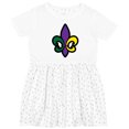 thumbnail image 3 of Inktastic Fleur De Lis Mardi Gras Holiday Girls Toddler Dress, 3 of 5