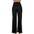 thumbnail image 4 of VERUGU Trousers Women Casual High Waist Straight Leg Wide Leg Pants Loose Draping Pants Sequins Party Clothes Black M, 4 of 7