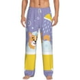 thumbnail image 2 of Goofa Corgi Washing in Bathtub Printed Soft Pajama Pants for Men, Wide Leg Comfy Casual Lounge Yoga Pants-Small, 2 of 9
