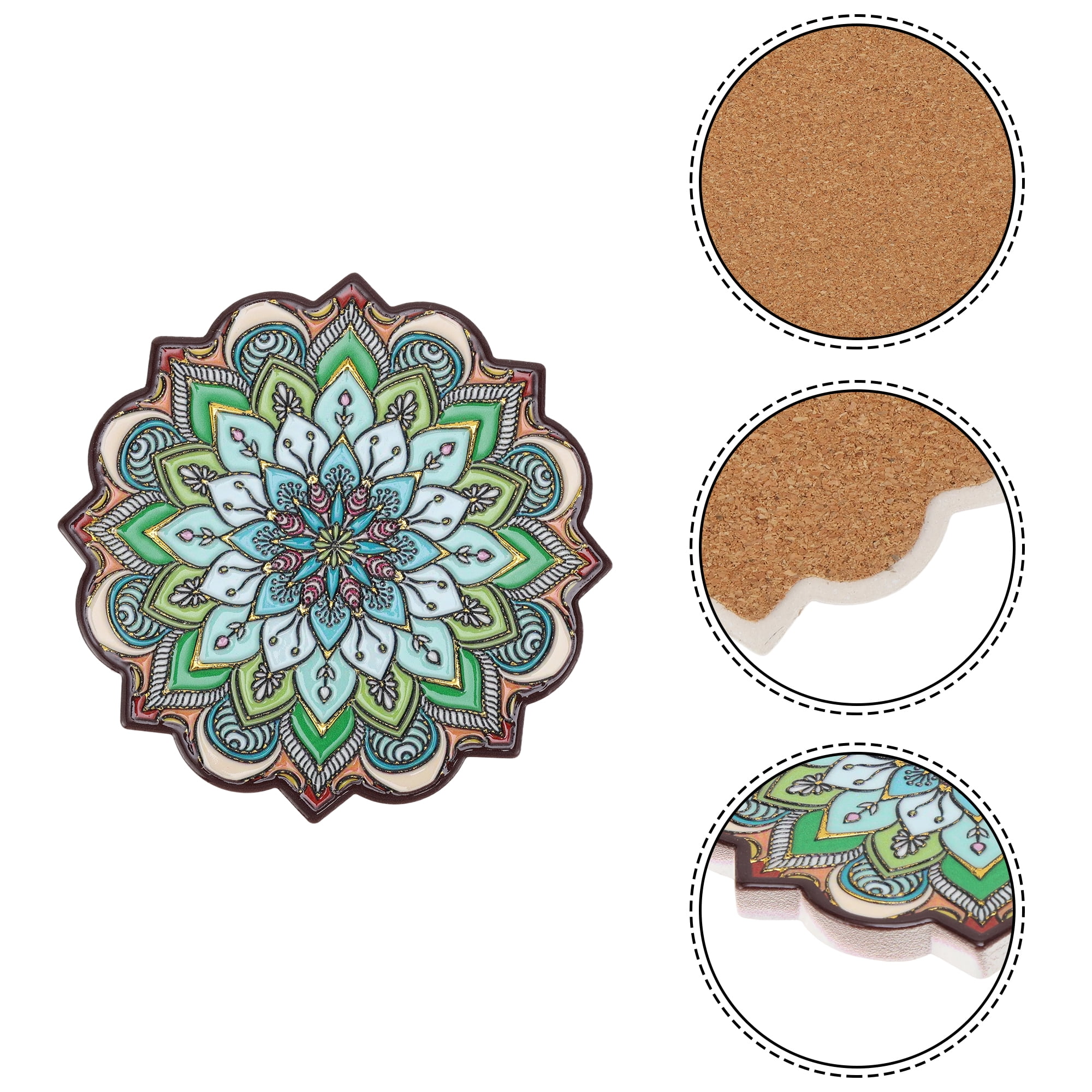 Unique Bargains Embossing Hot Stamping Drink Coaster 1 Pc [Embossing Hot Stamping C]