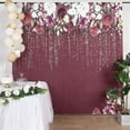 thumbnail image 2 of Efavormart 8FTx8FT | Burgundy Rose Flowers Vinyl Party Backdrop, Flowers Theme Photography Background Party Banner, 2 of 5