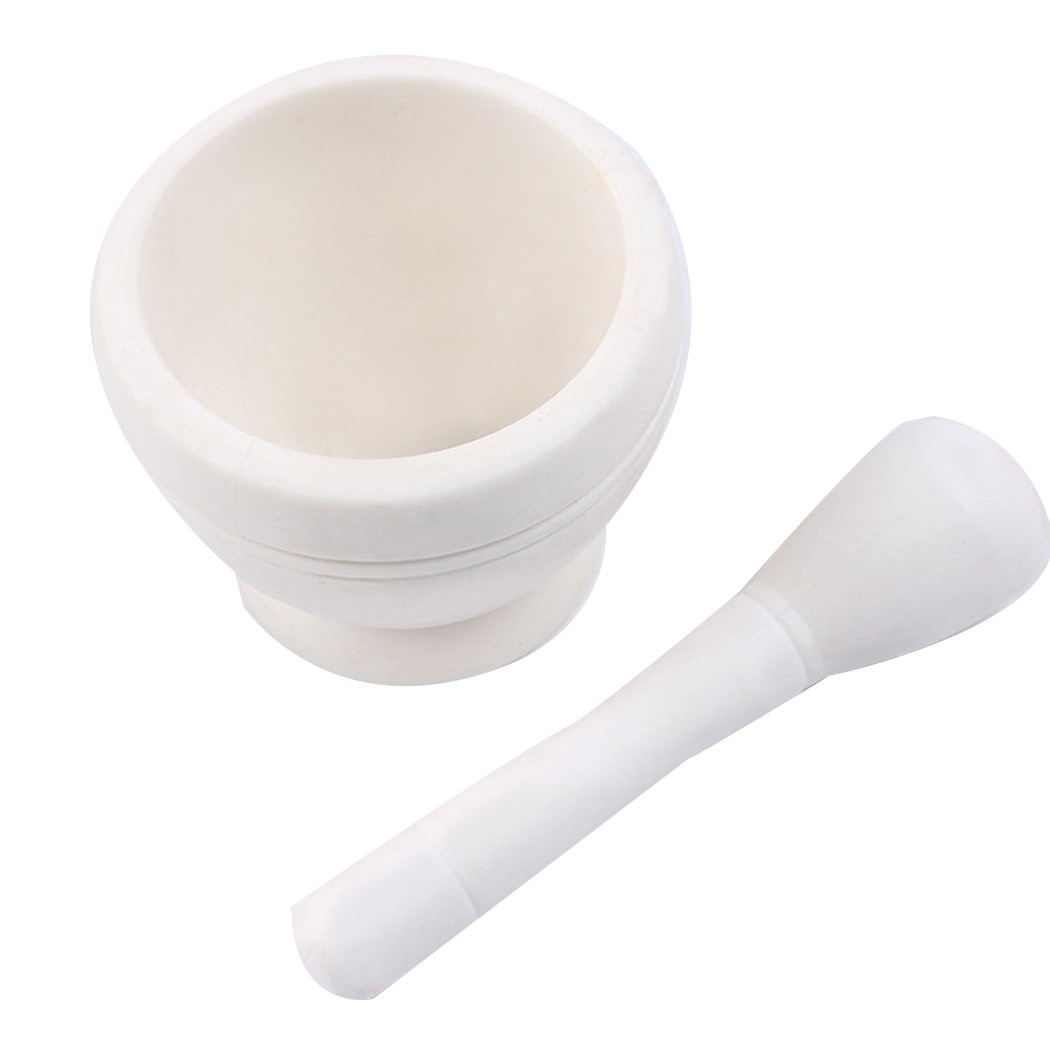 Pestle Grinder Wooden White Granite Grinder Mortar Grinding Bowl Garlic