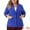 Royal Blue, variant on DARING DIVA Women's Plus Button Down Notched Lapel Office Jackets Blazer Dark Green 3X