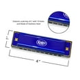 thumbnail image 3 of Kako'o: Classic 4" Metal Harmonica - Blue - w/ Storage Case - Standard Size in Scale Of C With 10 Holes, Great for Beginners, Ages 5+, 3 of 5