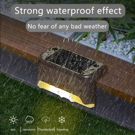 

Wenasi Led Solar Light Waterproof Infrared Sensors Lamp Outdoor Fence Garden Pathway Wall Light