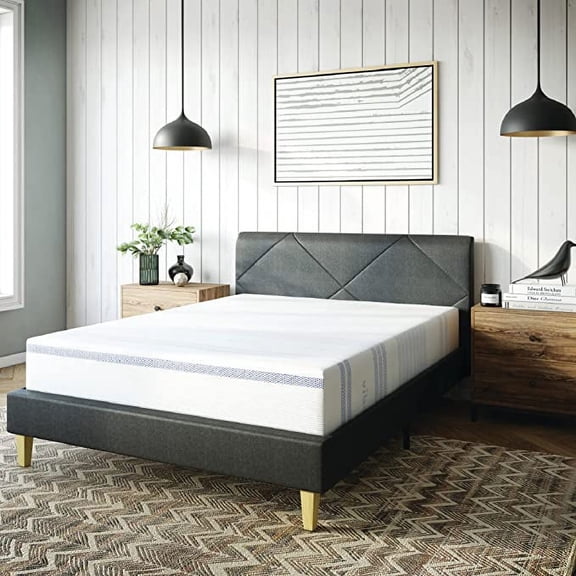 Vibe 12" Gel Memory Foam Mattress, White, Multiple Sizes