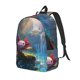 thumbnail image 1 of Balery Pond Cute Axolotl Mochila Clásica Impresa Básica para Viaje, Mochila Escolar Resistente al Agua, Mochila de Lona con Correas Ajustables-Medium, 1 of 5