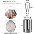 thumbnail image 2 of Titanium Small Pill Holder Keychain   Portable Pill Case  Pocket Pill Box Container Carrier to Hold Pills  Vitamins  Fish Oil  Supplements, 2 of 6