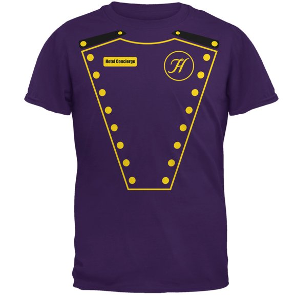 Halloween Hotel Concierge Costume Mens T Shirt Purple X-LG