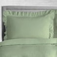 thumbnail image 2 of CCNY 1000 TC 100% Egyptian Cotton Duvet Cover with 2 Matching Pillowcases Oversized King Size Trimmed Ruffle Pattern, Zipper Closure, Corner Ties (Moss), 2 of 7