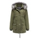 thumbnail image 2 of Abrigo largo cálido para mujer Fridja Sudadera con capucha Parkas de invierno Talla S, 2 of 7