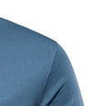 thumbnail image 5 of WREESH Men's Lapel Collar Button Henley T-Shirts Solid Color Short-Sleeved Fashionable Tops Blue, 5 of 5