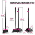 thumbnail image 6 of JEHONN Broom with Dustpan Combo Set Long Handle (Rose Red), 6 of 7