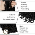 thumbnail image 3 of Nu Faux locs Soft locs 18inch Crochet Hair braids Curly Wavy Nu locs Goddess 7Packs Pre Looped Goddess Locs for Black Women Synthetic locs Braiding Hair Extensions+Gifts 18"7packs, 3 of 8