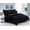 Black, variant on Elegant Comfort 8-Piece Dobby Stripe Bed-in-a-Bag Comforter Set, Includes 4pc Smart Sheet Set, Bed Skirt, Comforter, Matching Pillowcases, and Shams - Full/Queen, Burgundy