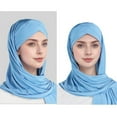 thumbnail image 2 of Weflink Elegant Breathable Scarf For Women Modest Fashion Cotton Hijab Shawl Headgear, 2 of 12