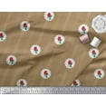 thumbnail image 2 of Soimoi Tissu en Poly Georgette Rayé, Feuilles & Roses Imprimé Floral au Mètre 42 Pouces de Large, 2 of 3