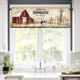 thumbnail image 2 of Farmhouse Barn Cow Windmill kitchen Curtain Valances for Windows For Indoor Living Room Bedroom Kitchen Decoration 54x18 inch, 2 of 5