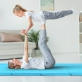 thumbnail image 2 of Costway 4'x8'x2'' Gymnastics Mat Thick Folding Panel Aerobics Exercise Gym Fitness Blue, 2 of 11