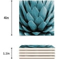 thumbnail image 3 of FMSHPON Natural Plant Green Agave Tequila Set of 4 Coaster for Drinks, Absorbent Ceramic Stone Coasters Cup Mat with Cork Base for Home Kitchen Room Coffee Table Bar Decor, 3 of 4