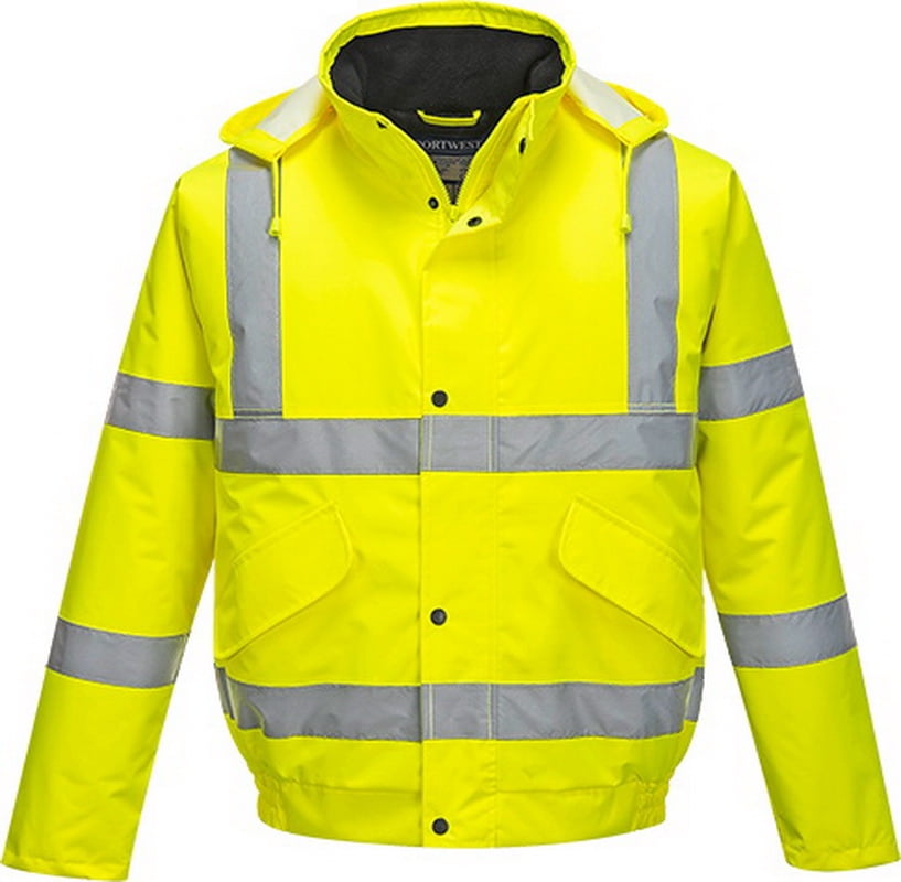 Men's HI-Vis High Visibility Workwear Waterproof Bomber Jacket/Coat S-6XL