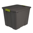 thumbnail image 2 of Sterilite 20 Gallon Stackable Plastic Storage Tote Bin w/Lid, Gray (6 Pack), 2 of 8