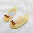 thumbnail image 2 of Gubotare Jelly Shoes for Girls Girls Jelly Sandals Mary Jane Flats Kids Baby Princess Dress Ballet Beach Sandals (Gold,Size 12), 2 of 9