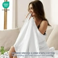 thumbnail image 2 of PHF Cooling Muslin King Blanket for Hot Sleepers, 4-Layer Breathable Bamboo Rayon & Cotton Gauze, Lightweight Summer Blanket for Bed or Couch, 108" x 90", White, 2 of 7