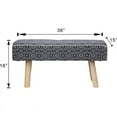 thumbnail image 5 of Spitiko Homes Upholstered Wood Living Room Bench in Black and White (Set of 2), 5 of 6